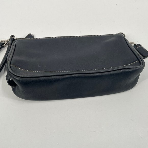 Vintage Coach G2K-7785 Hampton Black Leather Demi Baguette Handbag Purse - Picture 4 of 7